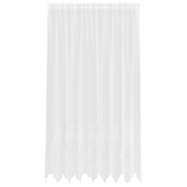 vidaXL Spitzenvorhang mit Vorhängen Weiß 200 x 200 cm Polyester