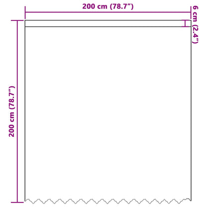 Spitzenvorhang mit Vorhängen Weiß 200 x 200 cm Polyester