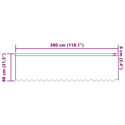 Spitzenvorhang mit Vorhängen Floral Weiß 80 x 300 cm Polyester
