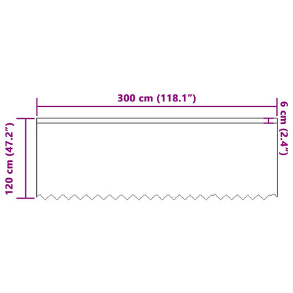 vidaXL Spitzenvorhang mit Vorhängen Floral Weiß 120 x 300 cm Polyester
