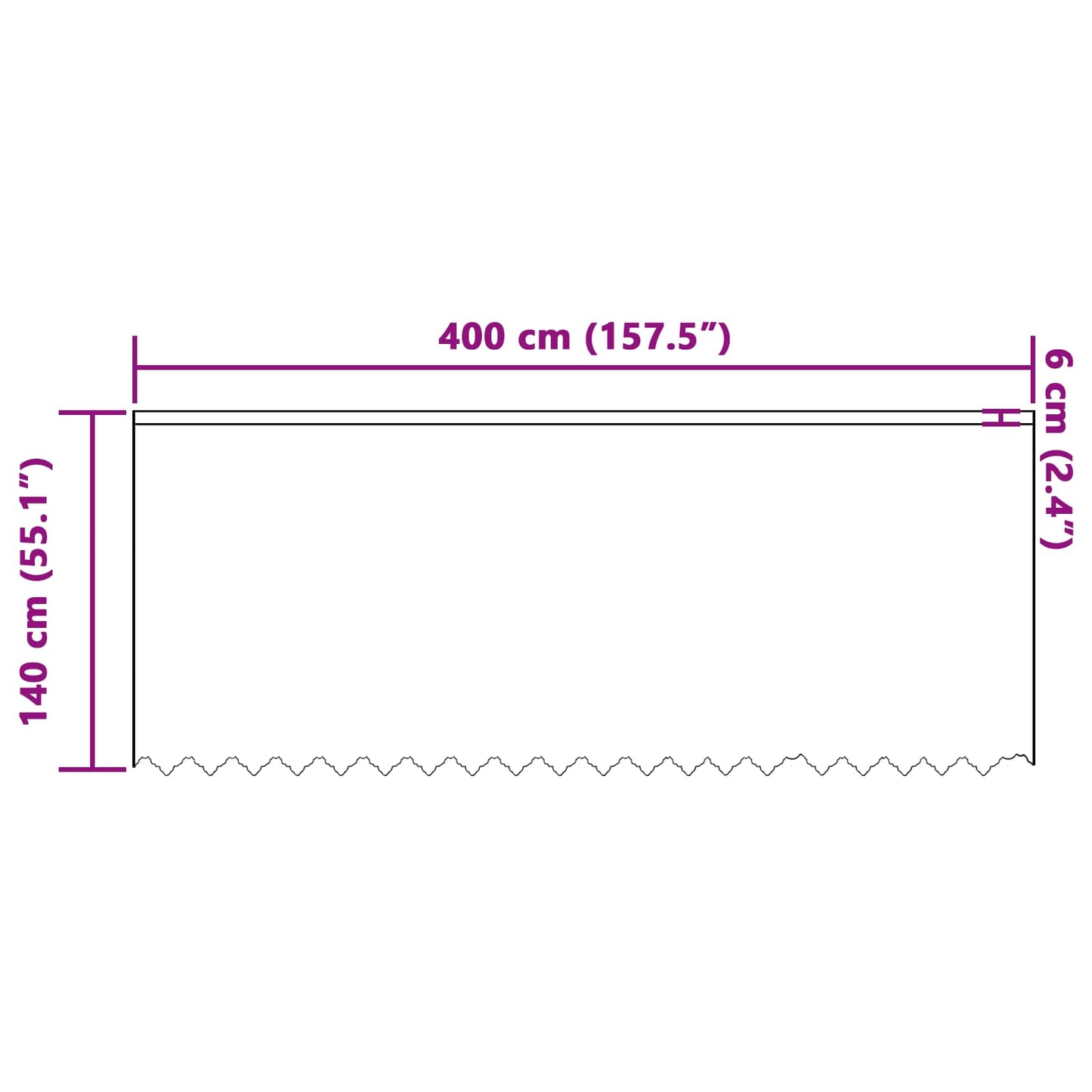 Spitzenvorhang mit Vorhängen Floral Weiß 140 x 400 cm Polyester