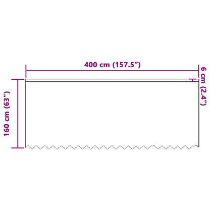 Spitzenvorhang mit Vorhängen Floral Weiß 160 x 400 cm Polyester