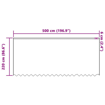 vidaXL Spitzenvorhang mit Vorhängen Floral Weiß 220 x 500 cm Polyester