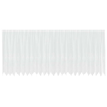vidaXL Spitzenvorhang mit Vorhängen Floral Weiß 160 x 600 cm Polyester