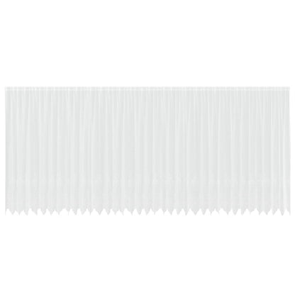 Spitzenvorhang mit Vorhängen Floral Weiß 200 x 900 cm Polyester
