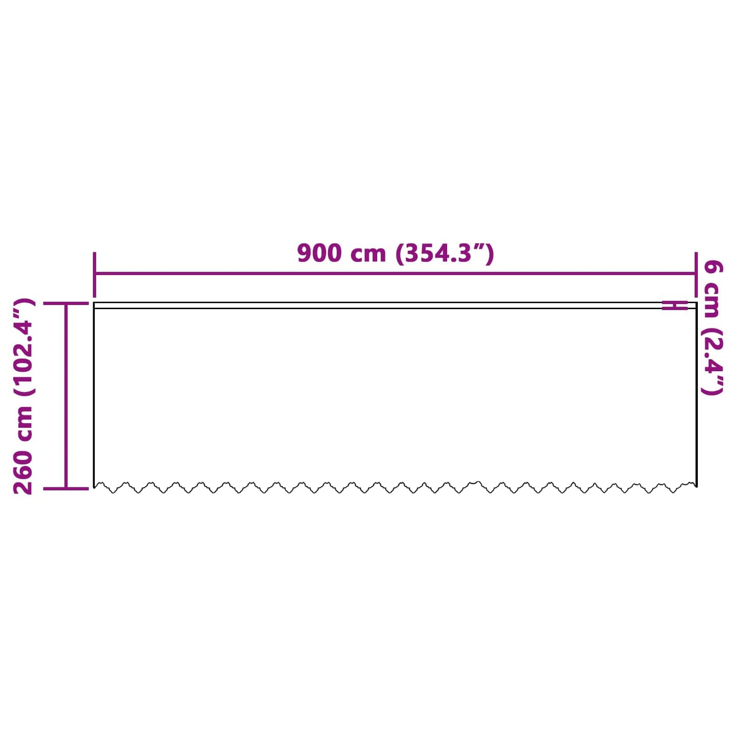 vidaXL Spitzenvorhang mit Vorhängen Floral Weiß 260 x 900 cm Polyester