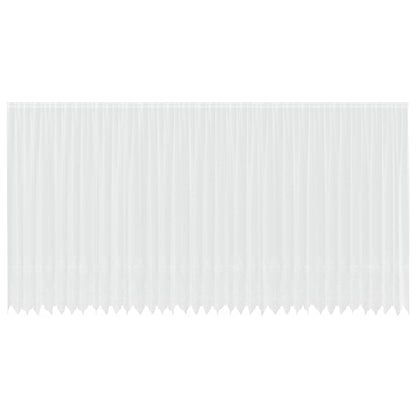vidaXL Spitzenvorhang mit Vorhängen Floral Weiß 300 x 900 cm Polyester