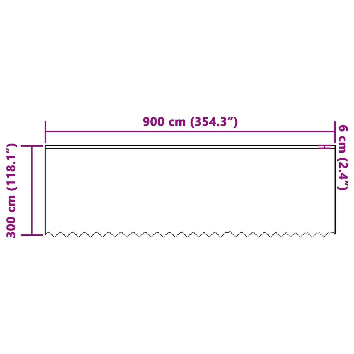 vidaXL Spitzenvorhang mit Vorhängen Floral Weiß 300 x 900 cm Polyester