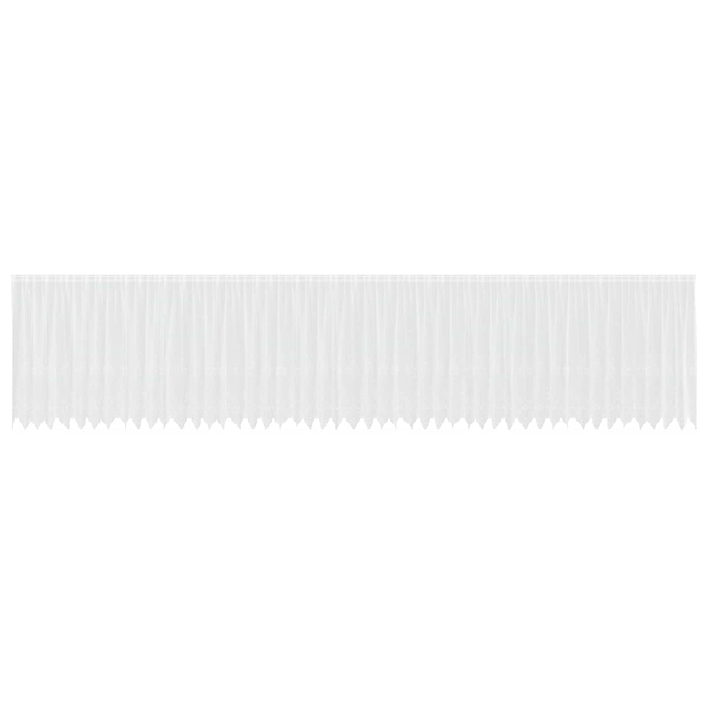 vidaXL Spitzenvorhang mit Vorhängen Weiß 140 x 1200 cm Polyester