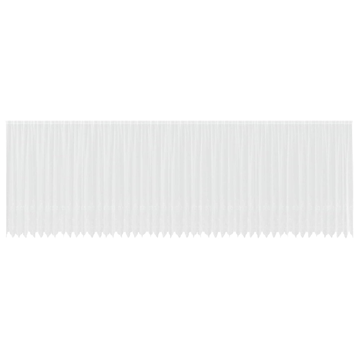 vidaXL Spitzenvorhang mit Vorhängen Weiß 200 x 1200 cm Polyester