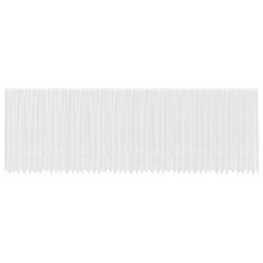 vidaXL Spitzenvorhang mit Vorhängen Weiß 245 x 1200 cm Polyester