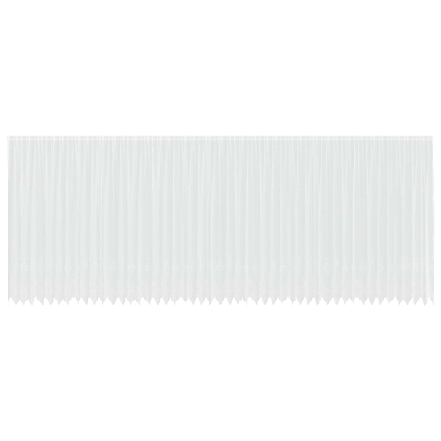 vidaXL Spitzenvorhang mit Vorhängen Floral Weiß 280x1200cm Polyester