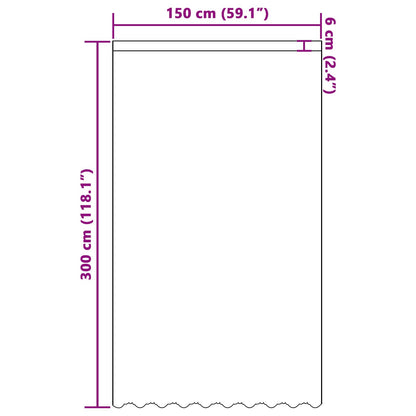 Spitzenvorhang mit Vorhängen Floral Weiß 300 x 150 cm Polyester