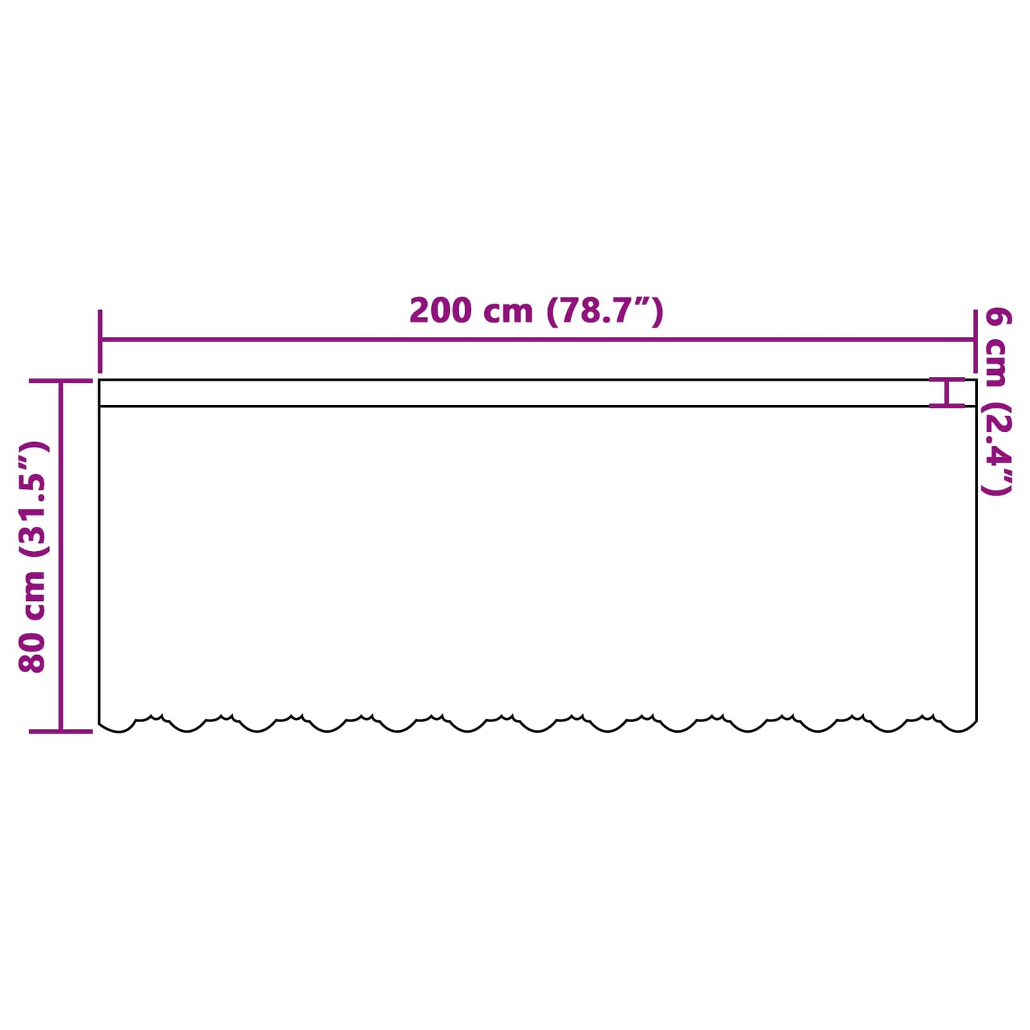 vidaXL Spitzenvorhang mit Vorhängen Floral Weiß 80 x 200 cm Polyester
