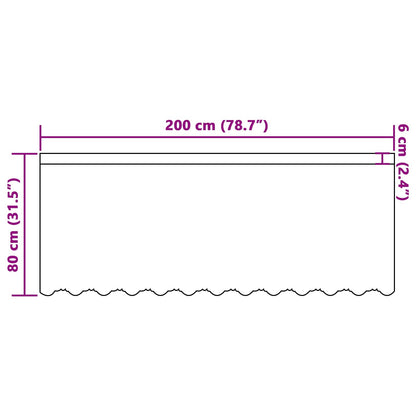 vidaXL Spitzenvorhang mit Vorhängen Floral Weiß 80 x 200 cm Polyester
