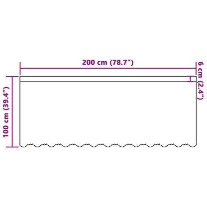 Spitzenvorhang mit Vorhängen Floral Weiß 100 x 200 cm Polyester