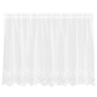 vidaXL Spitzenvorhang mit Vorhängen Weiß 200 x 120 cm Polyester
