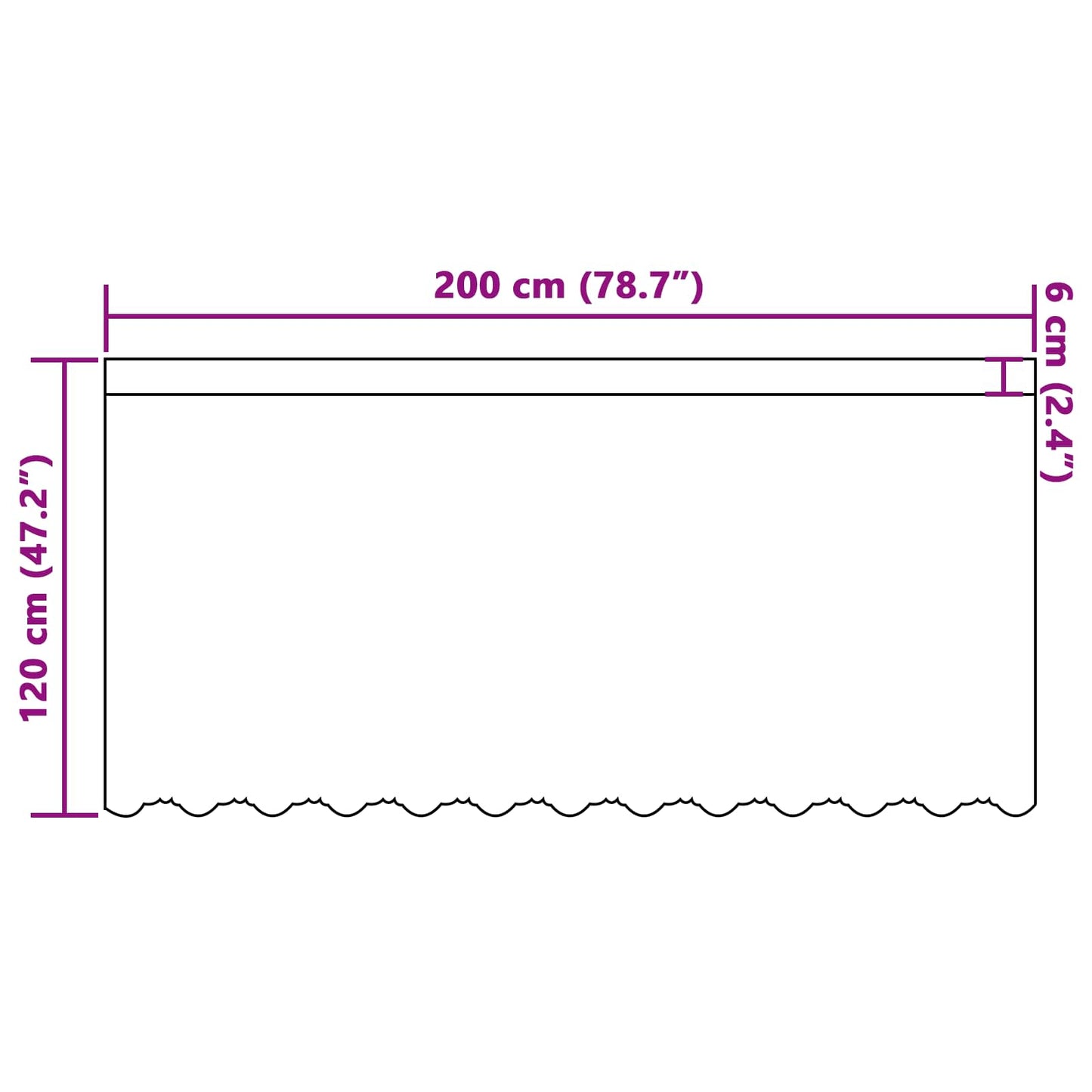vidaXL Spitzenvorhang mit Vorhängen Weiß 200 x 120 cm Polyester