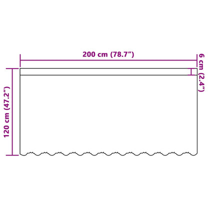 vidaXL Spitzenvorhang mit Vorhängen Weiß 200 x 120 cm Polyester