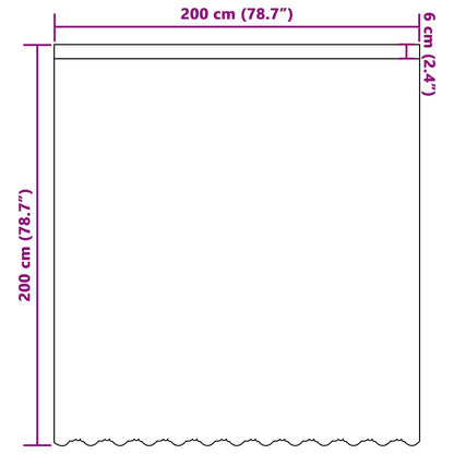 vidaXL Spitzenvorhang mit Vorhängen Floral Weiß 200 x 200 cm Polyester