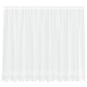 vidaXL Spitzenvorhang mit Vorhängen Weiß 300 x 140 cm Polyester