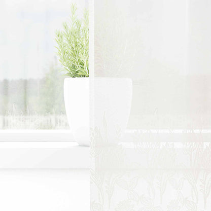 Spitzenvorhang mit Vorhängen Floral Weiß 200 x 300 cm Polyester