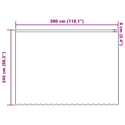 Spitzenvorhang mit Vorhängen Weiß 300 x 245 cm Polyester