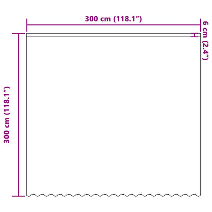 vidaXL Spitzenvorhang mit Vorhängen Floral Weiß 300 x 300 cm Polyester
