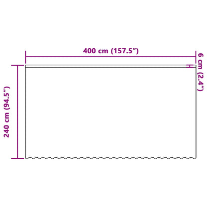 vidaXL Spitzenvorhang mit Vorhängen Floral Weiß 240 x 400 cm Polyester