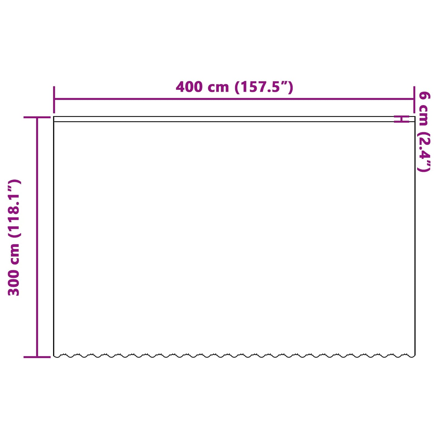 vidaXL Spitzenvorhang mit Vorhängen Weiß 400 x 300 cm Polyester