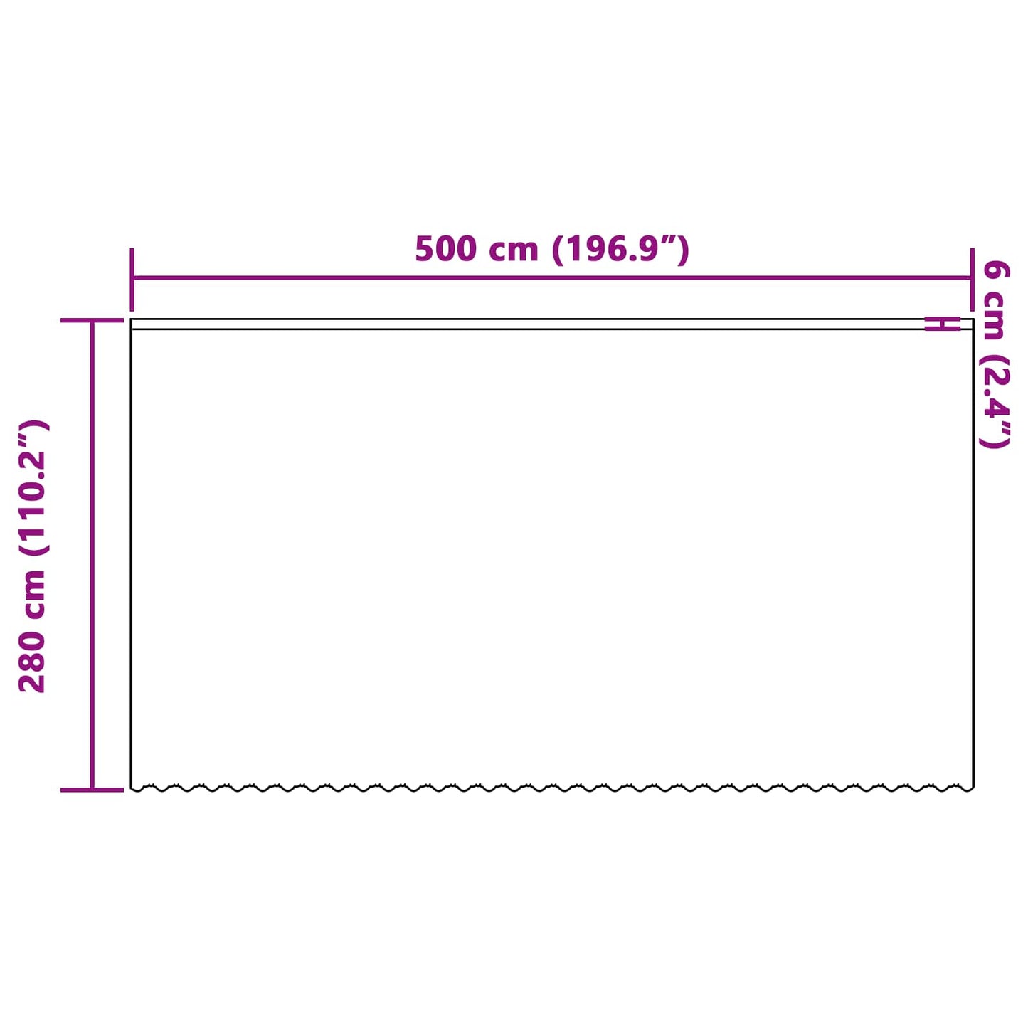 Spitzenvorhang mit Vorhängen Floral Weiß 280 x 500 cm Polyester