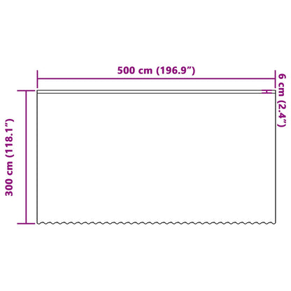 Spitzenvorhang mit Vorhängen Floral Weiß 300 x 500 cm Polyester