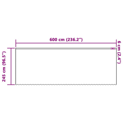vidaXL Spitzenvorhang mit Vorhängen Floral Weiß 245 x 600 cm Polyester