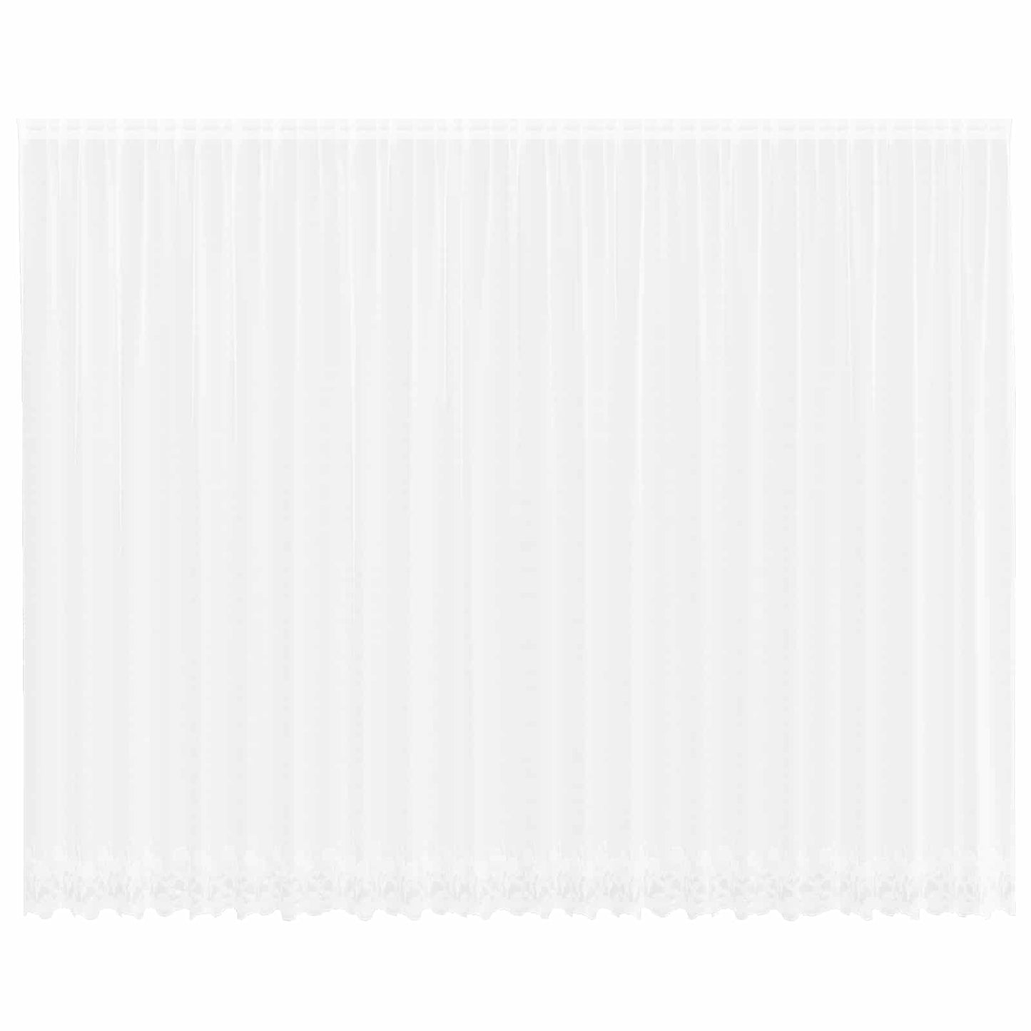 Spitzenvorhang mit Vorhängen Floral Weiß 280 x 600 cm Polyester