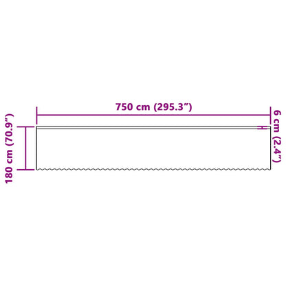 Spitzenvorhang mit Vorhängen Floral Weiß 180 x 750 cm Polyester