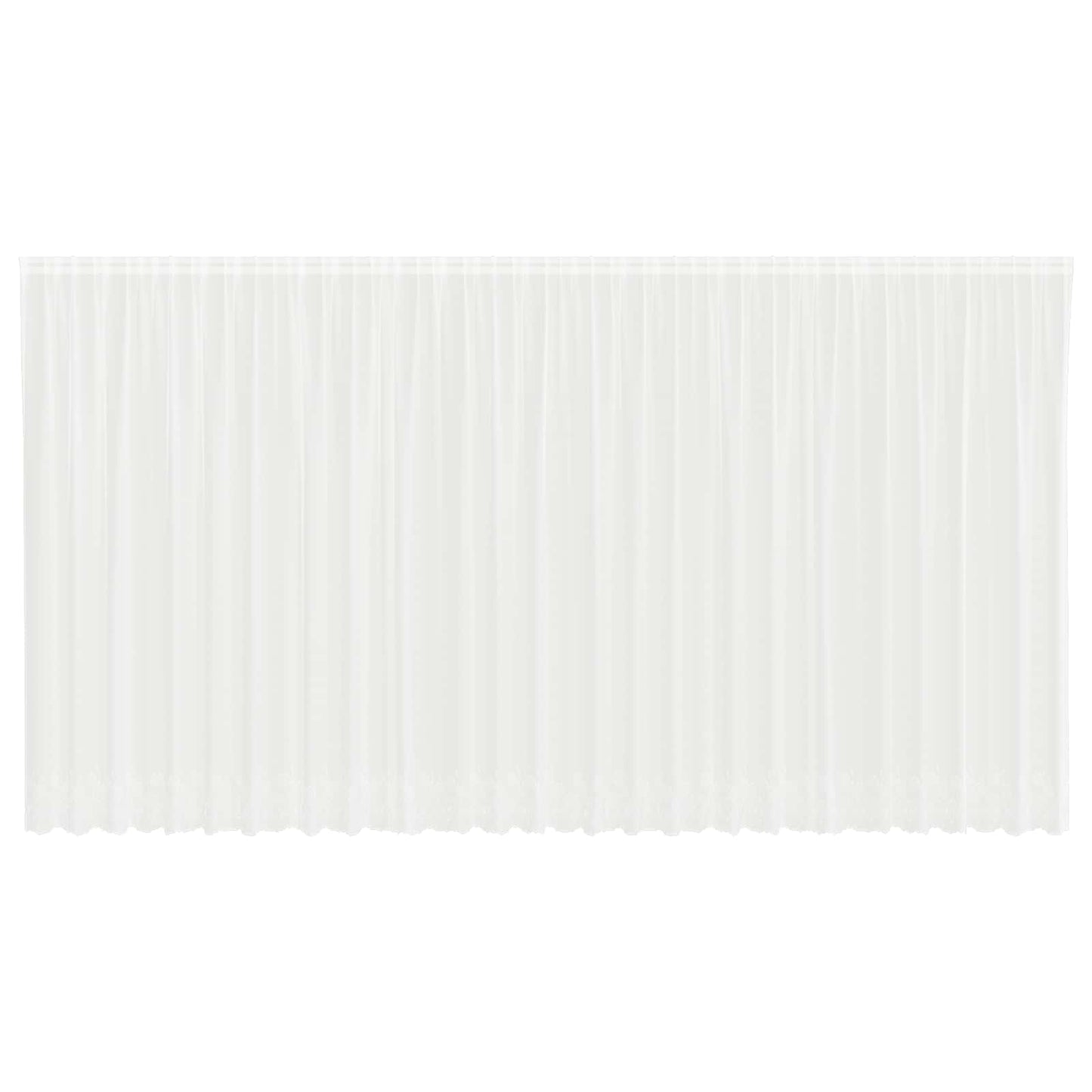 vidaXL Spitzenvorhang mit Vorhängen Floral Weiß 220 x 750 cm Polyester