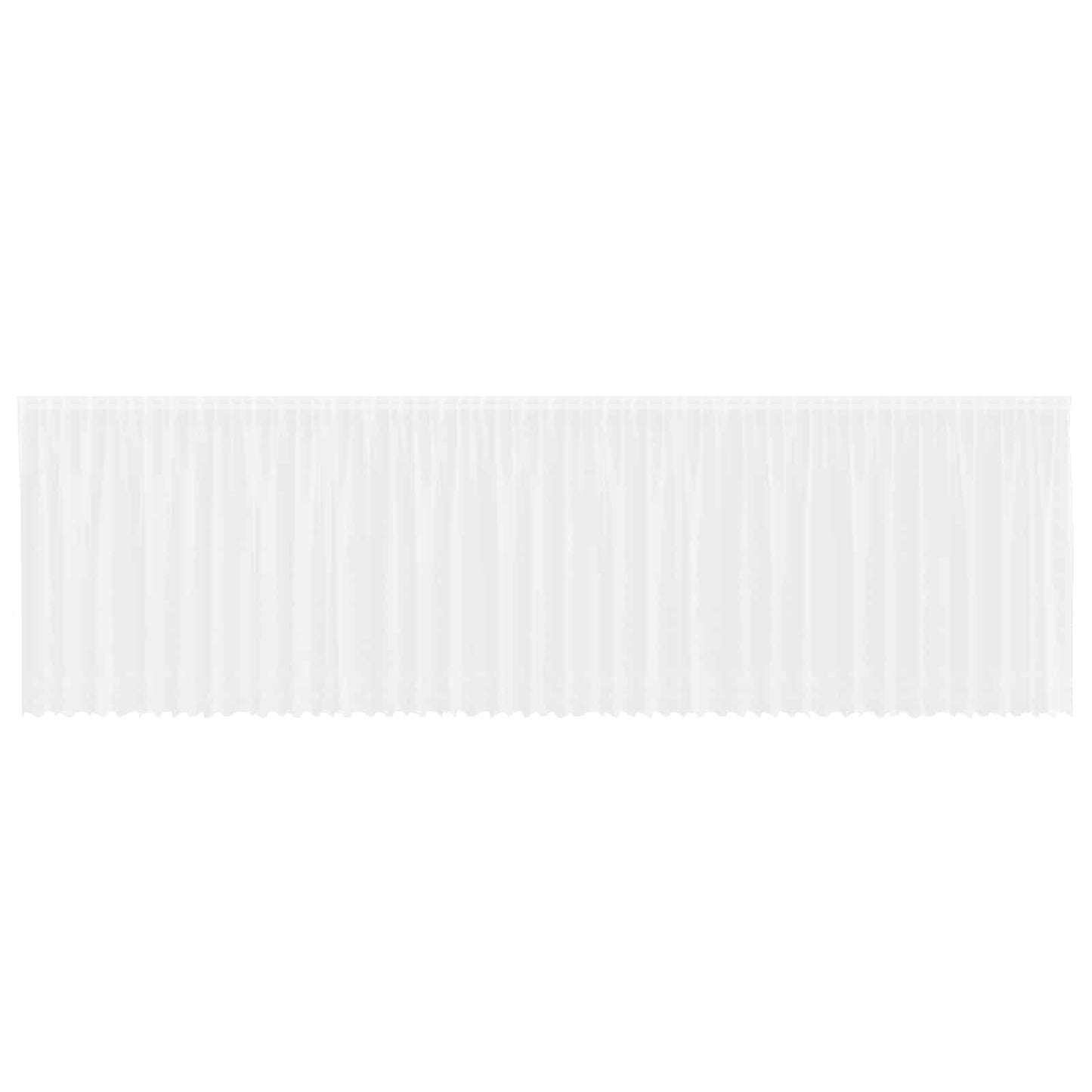 vidaXL Spitzenvorhang mit Vorhängen Floral Weiß 180 x 900 cm Polyester