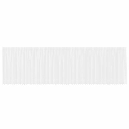 vidaXL Spitzenvorhang mit Vorhängen Floral Weiß 180 x 900 cm Polyester
