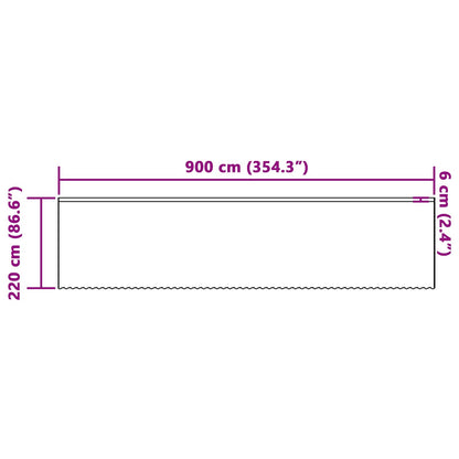 vidaXL Spitzenvorhang mit Vorhängen Floral Weiß 220 x 900 cm Polyester