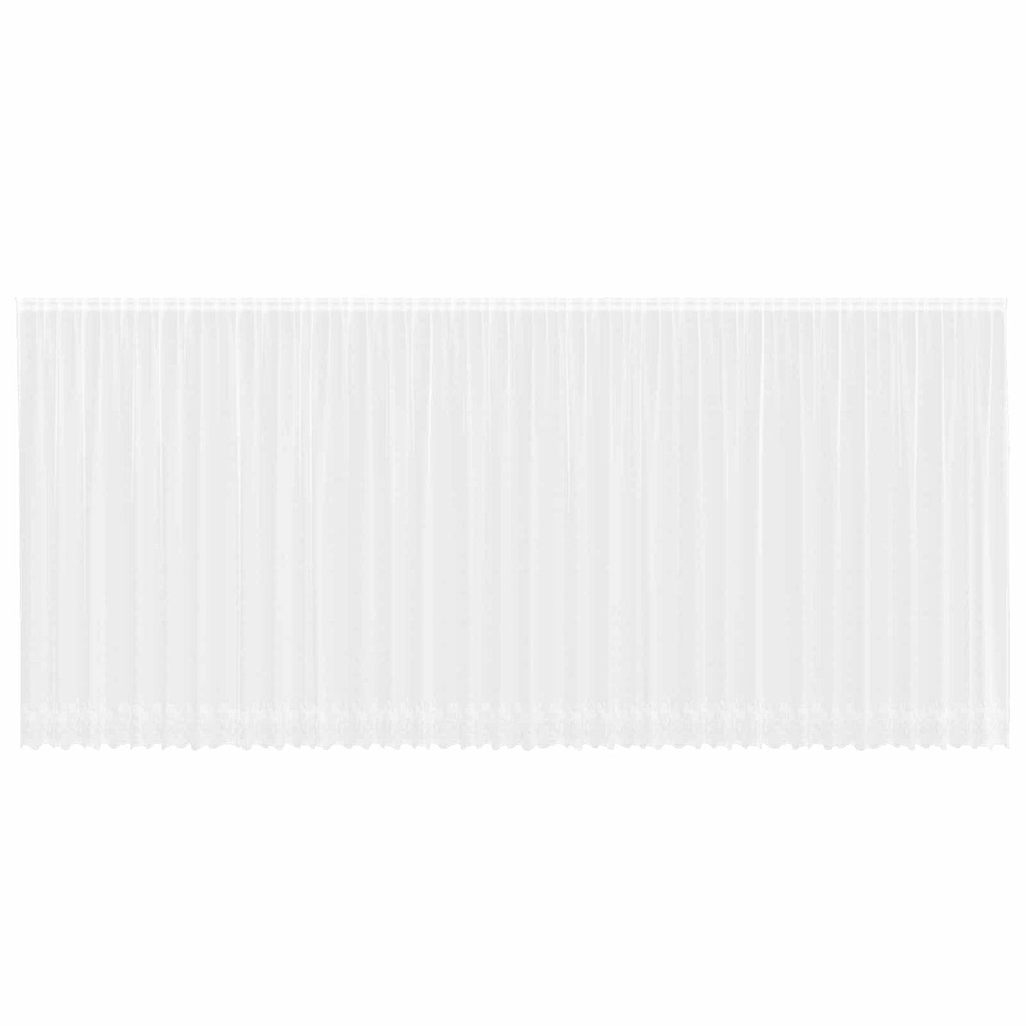 vidaXL Spitzenvorhang mit Vorhängen Floral Weiß 245 x 900 cm Polyester