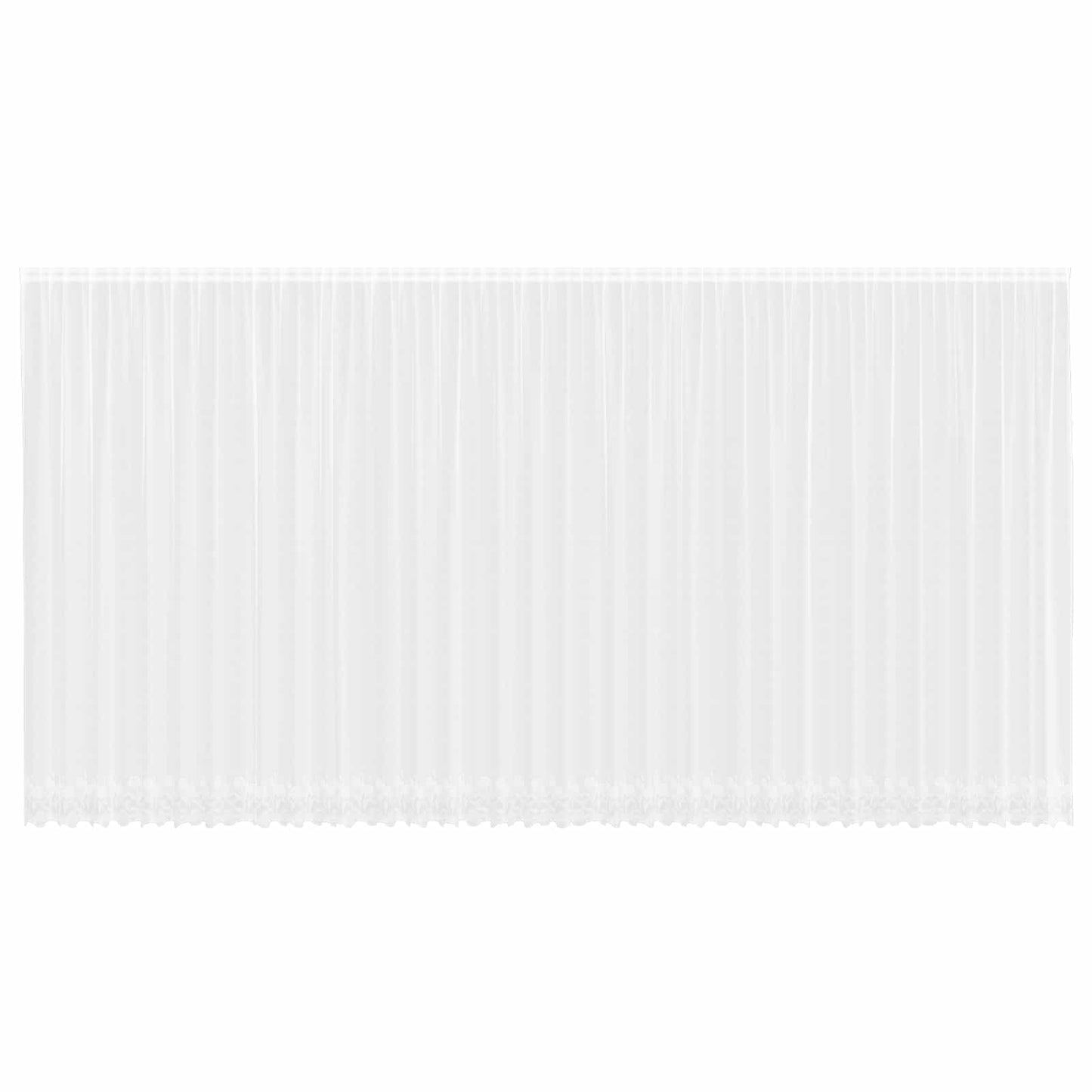 Spitzenvorhang mit Vorhängen Floral Weiß 300 x 900 cm Polyester
