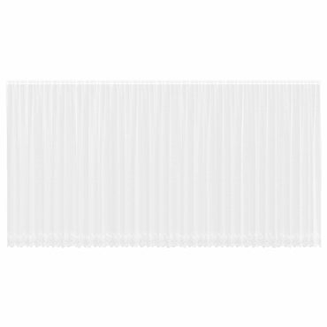 vidaXL Spitzenvorhang mit Vorhängen Floral Weiß 300 x 900 cm Polyester