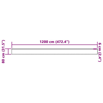 vidaXL Spitzenvorhang mit Vorhängen Floral Weiß 80 x 1200 cm Polyester