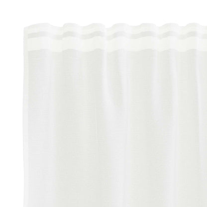 vidaXL Spitzenvorhang mit Vorhängen Weiß 1200 x 140 cm Polyester