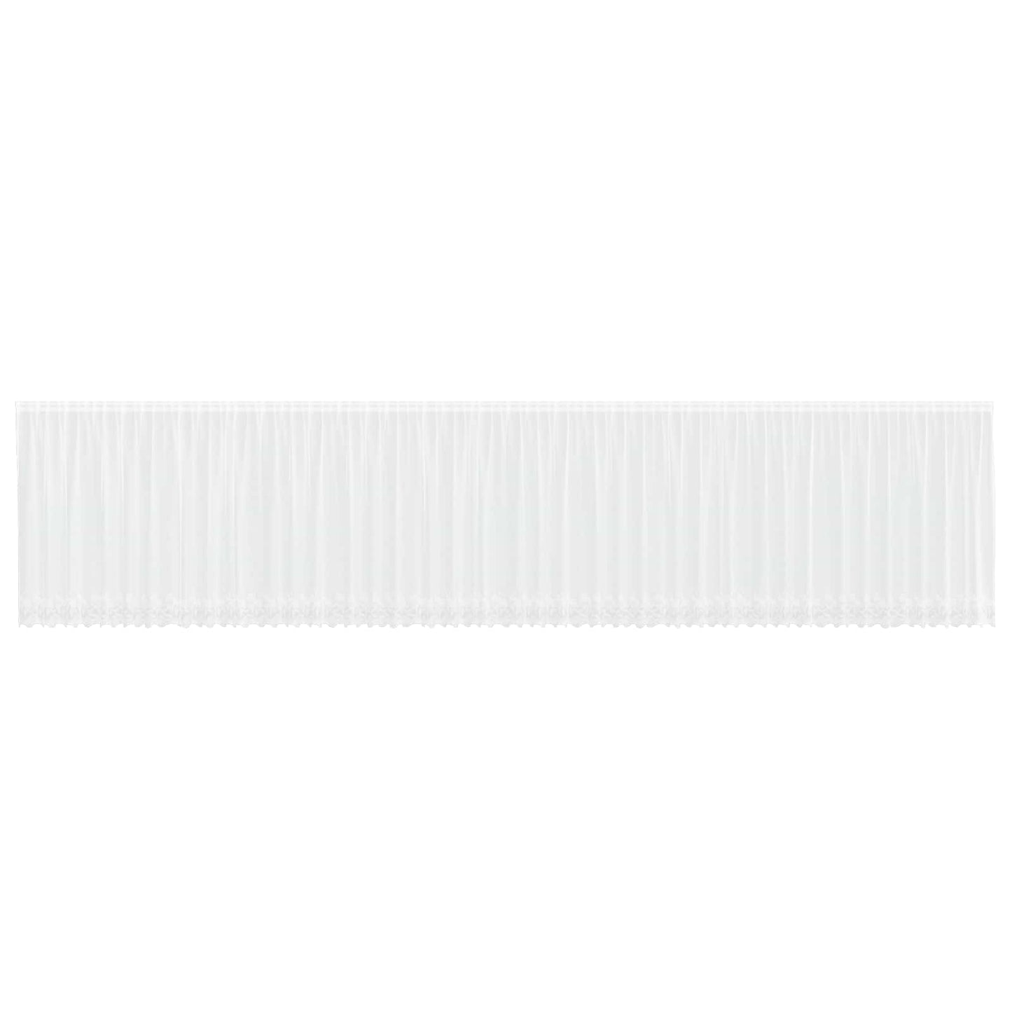 vidaXL Spitzenvorhang mit Vorhängen Weiß 1200 x 140 cm Polyester