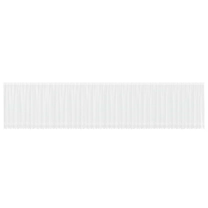 vidaXL Spitzenvorhang mit Vorhängen Weiß 1200 x 140 cm Polyester