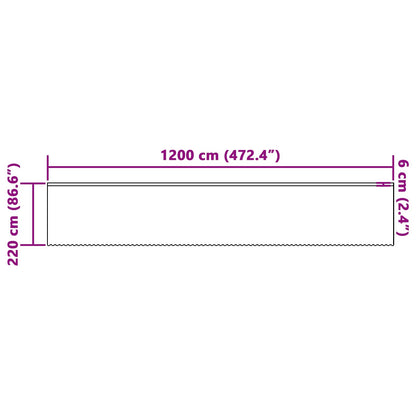 vidaXL Spitzenvorhang mit Vorhängen Weiß 220 x 1200 cm Polyester