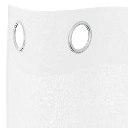 vidaXL Voile-Vorhang mit Vorhängen 2 pcs Weiß 140 x 140 cm Polyester