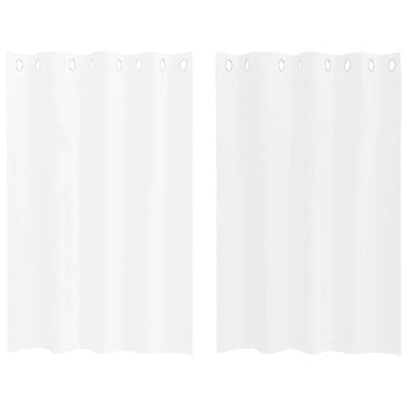 vidaXL Voile-Vorhang mit Vorhängen 2 pcs Weiß 140 x 140 cm Polyester