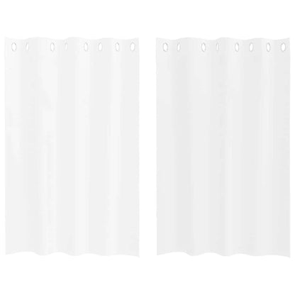 vidaXL Voile-Vorhang mit Vorhängen 2 pcs Weiß 140 x 140 cm Polyester